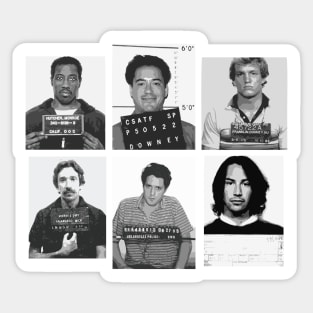 Celebrity Mug Shots Sticker